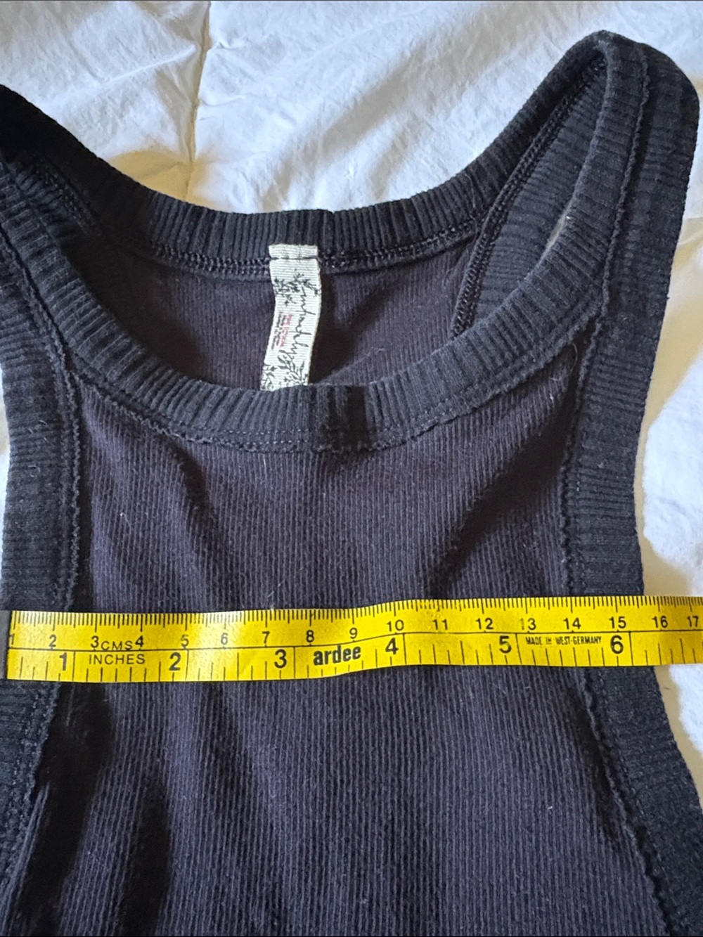 Free People Black Ribbed Racerback Tank Top - Picture 5 of 6
